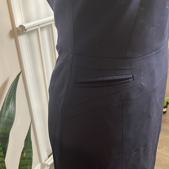 Lavia Sleeveless Sheath Navy Dress - Picture 2 of 8